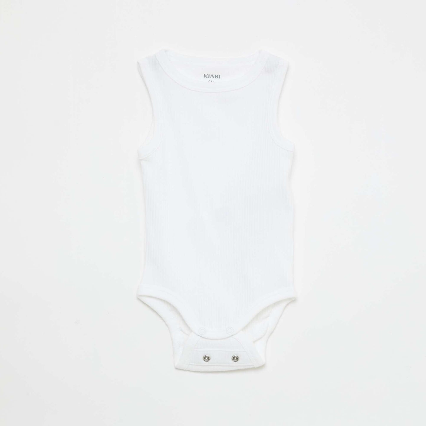 Pack of 3 plain grow-with-them strappy bodysuits WHITE