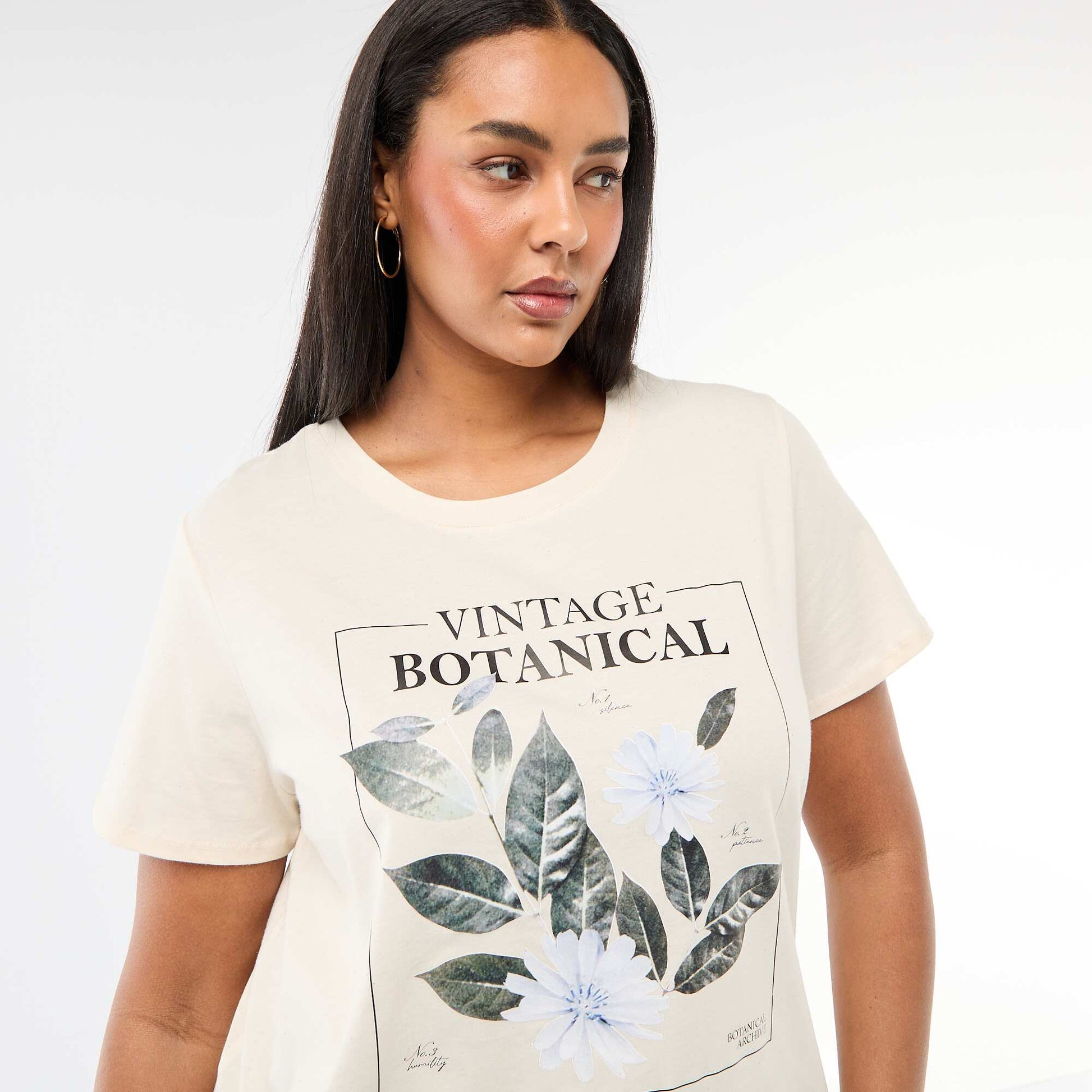 Short-sleeved printed T-shirt WHITE