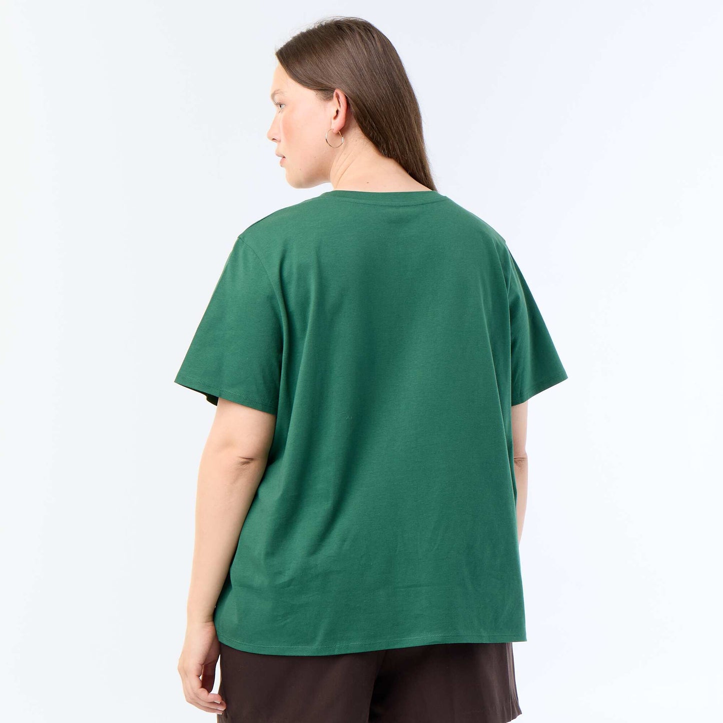 Short-sleeved printed T-shirt GREEN