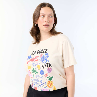 Short-sleeved printed T-shirt WHITE