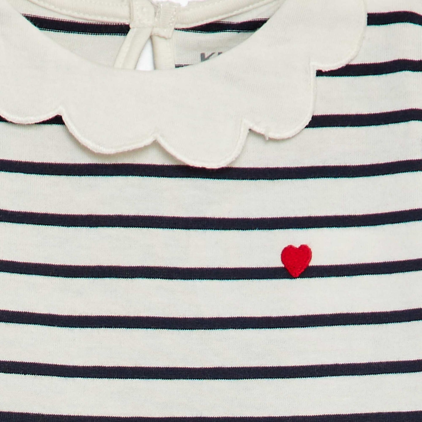 T-shirt with small ruffled collar WHITE