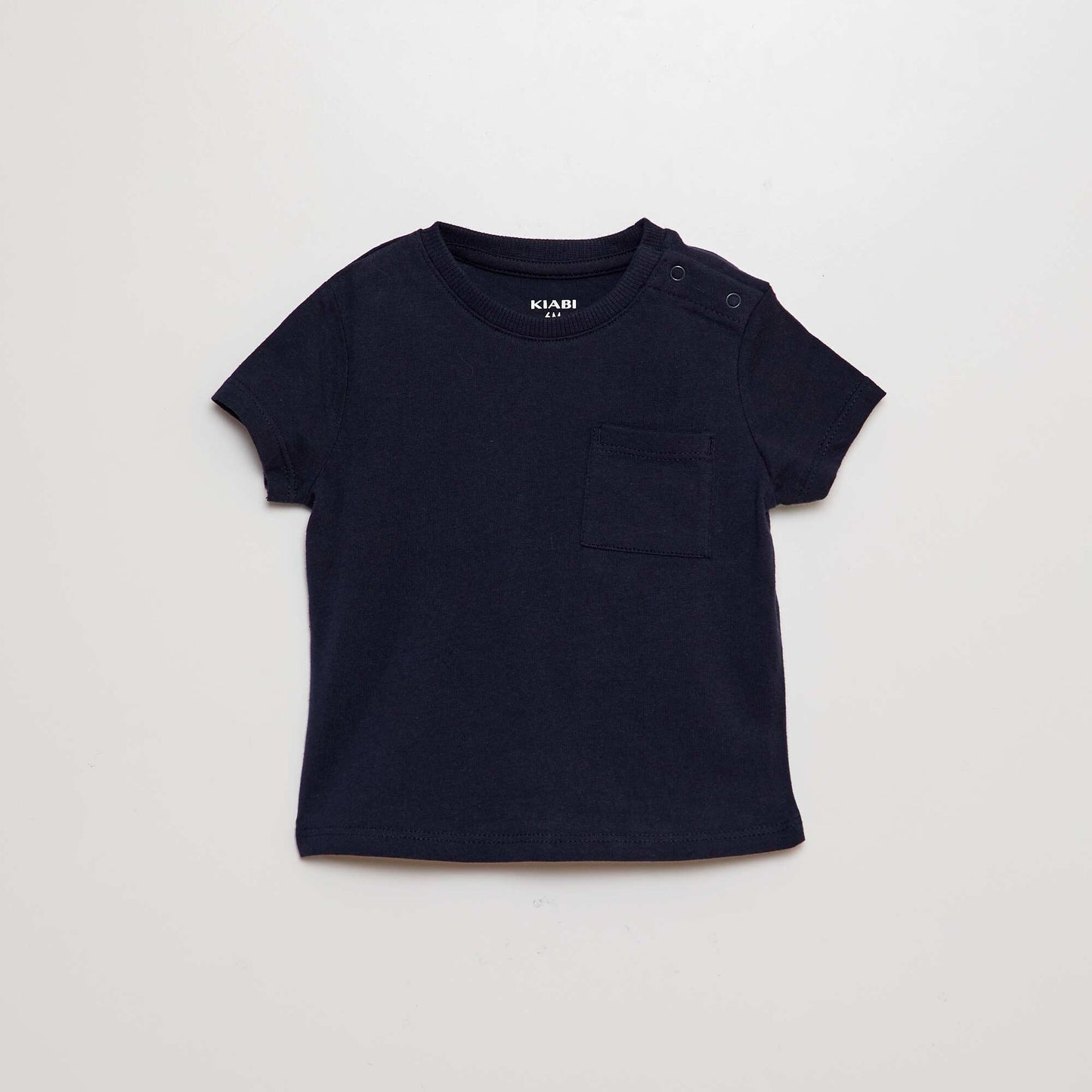 Plain short-sleeved T-shirt BLUE