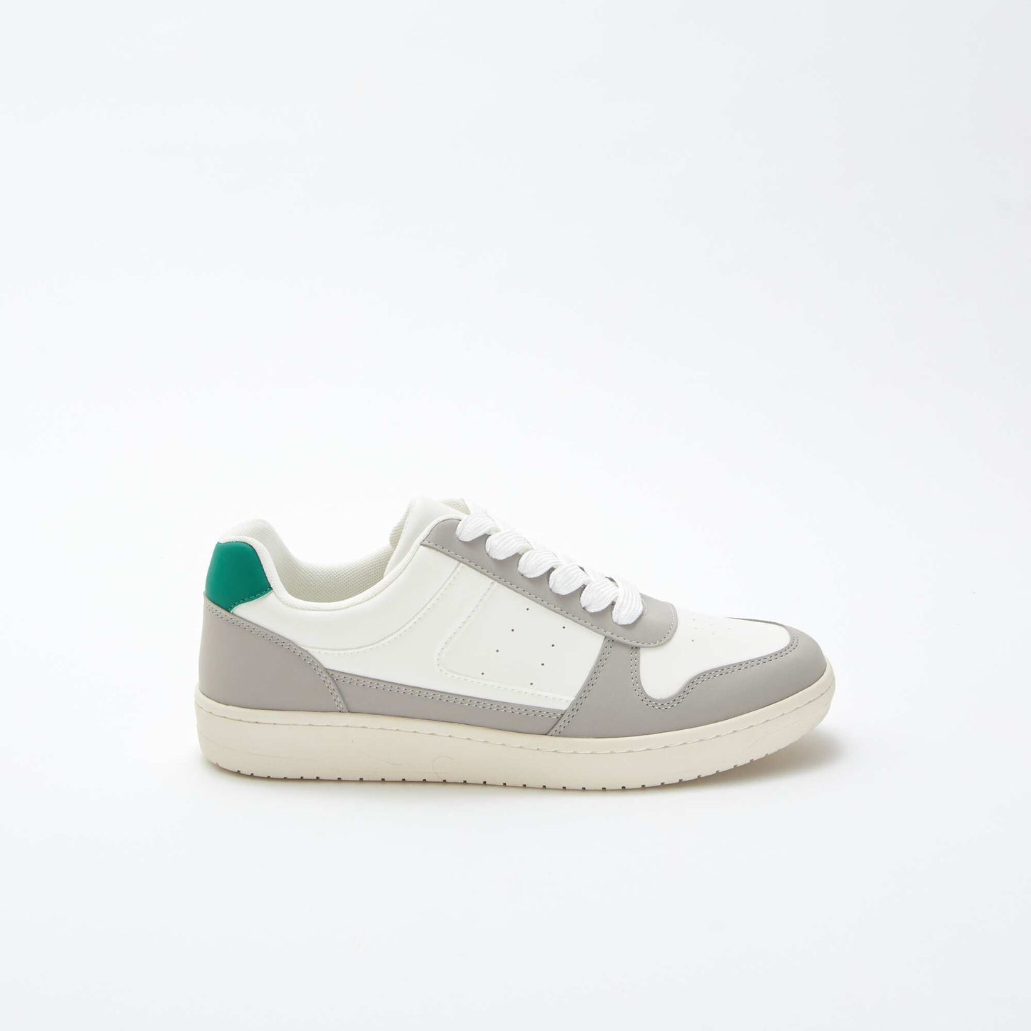 Three-tone low-top trainers GREY
