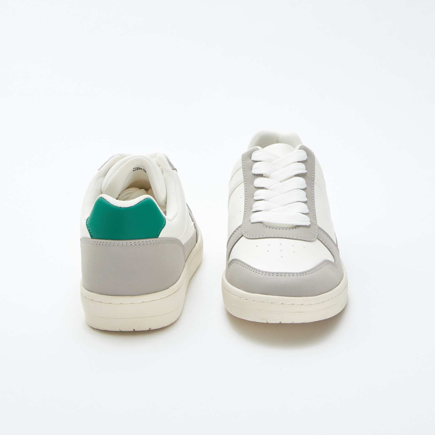 Three-tone low-top trainers GREY