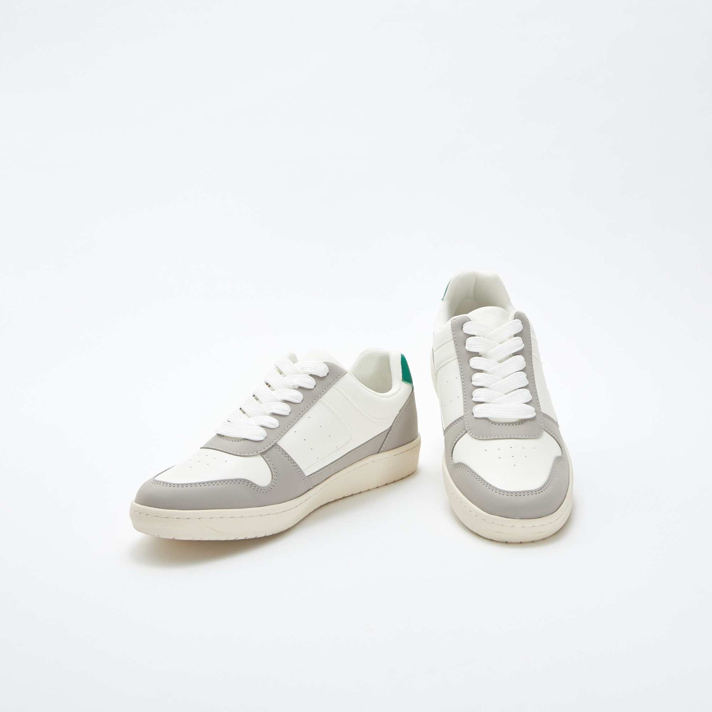 Three-tone low-top trainers GREY