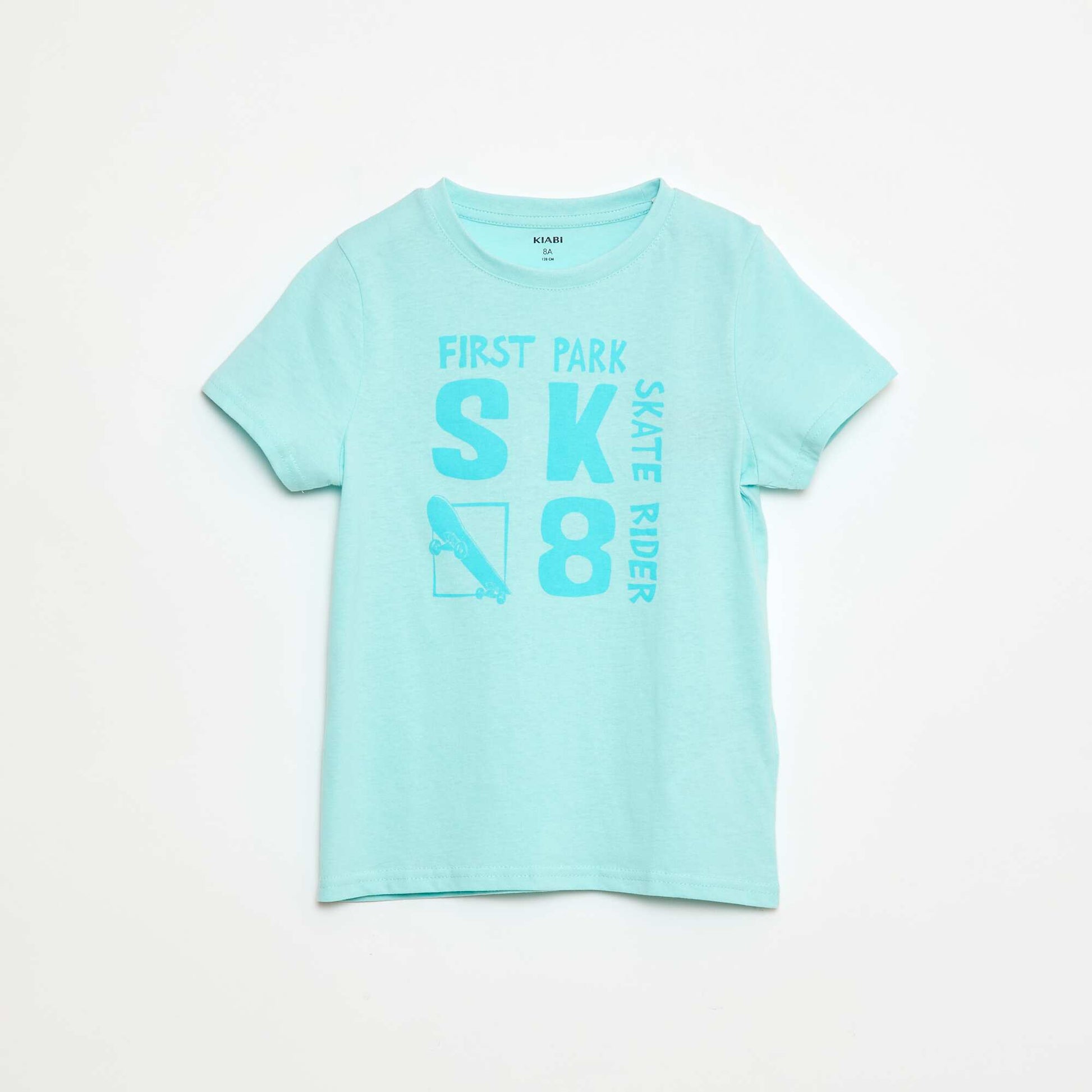 Short-sleeved printed T-shirt BLUE