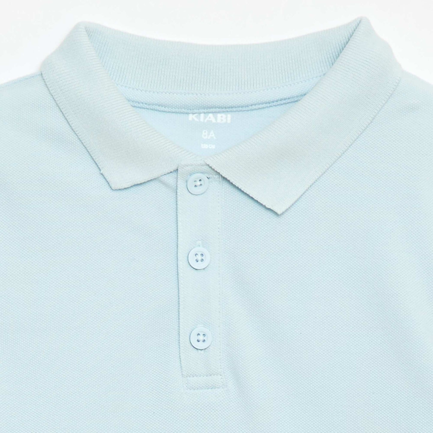 Plain piqué knit polo shirt BLUE