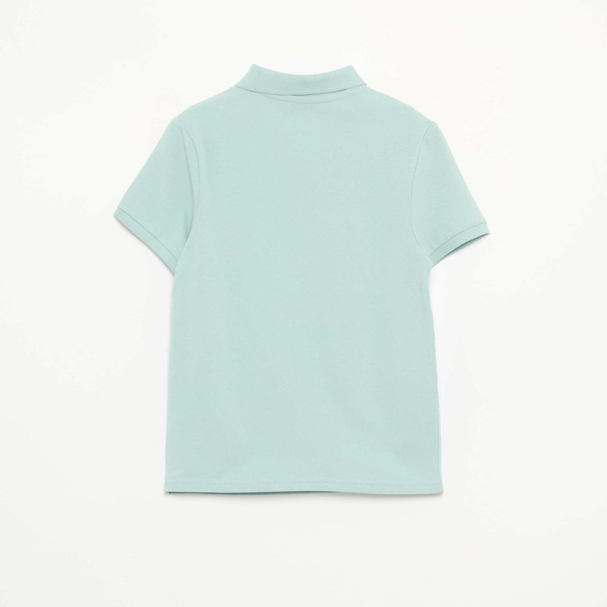 Plain piqué knit polo shirt BLUE