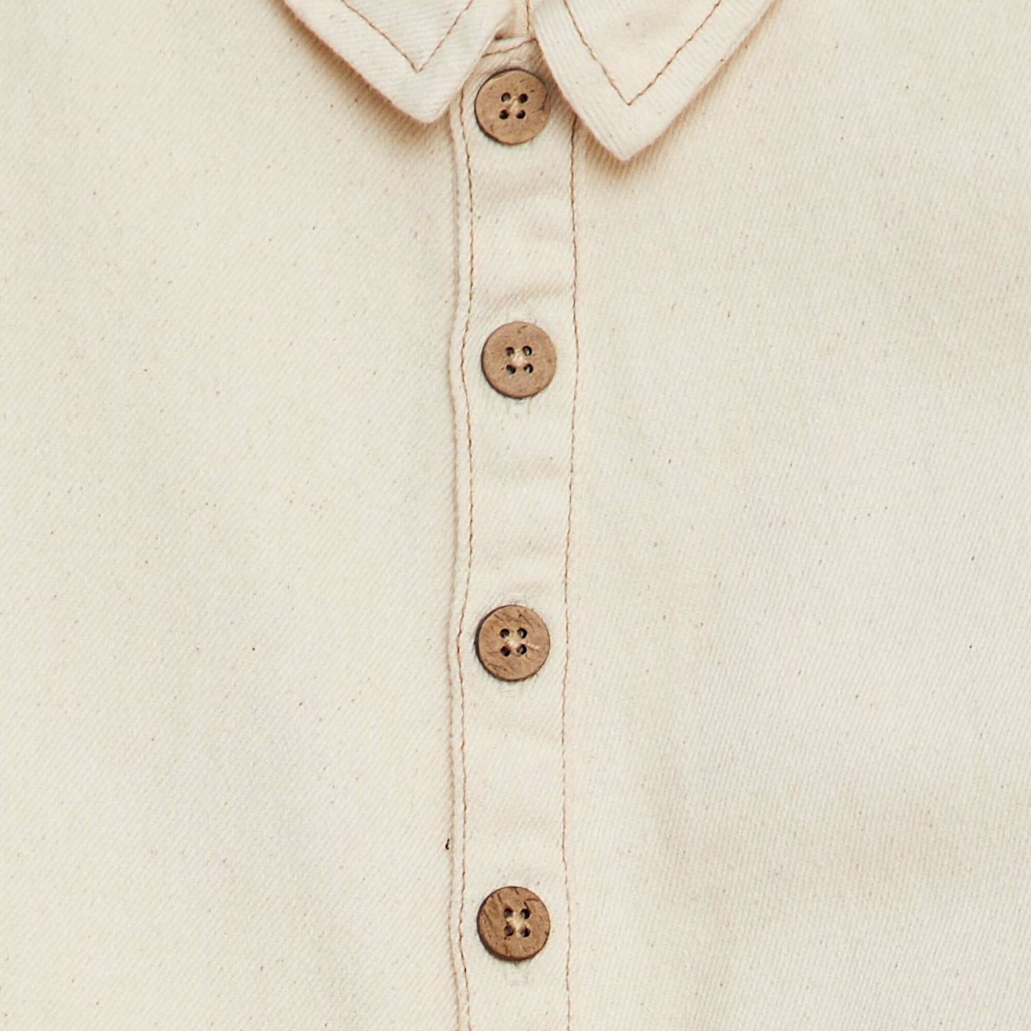 Long romper with roomy pockets WHITE