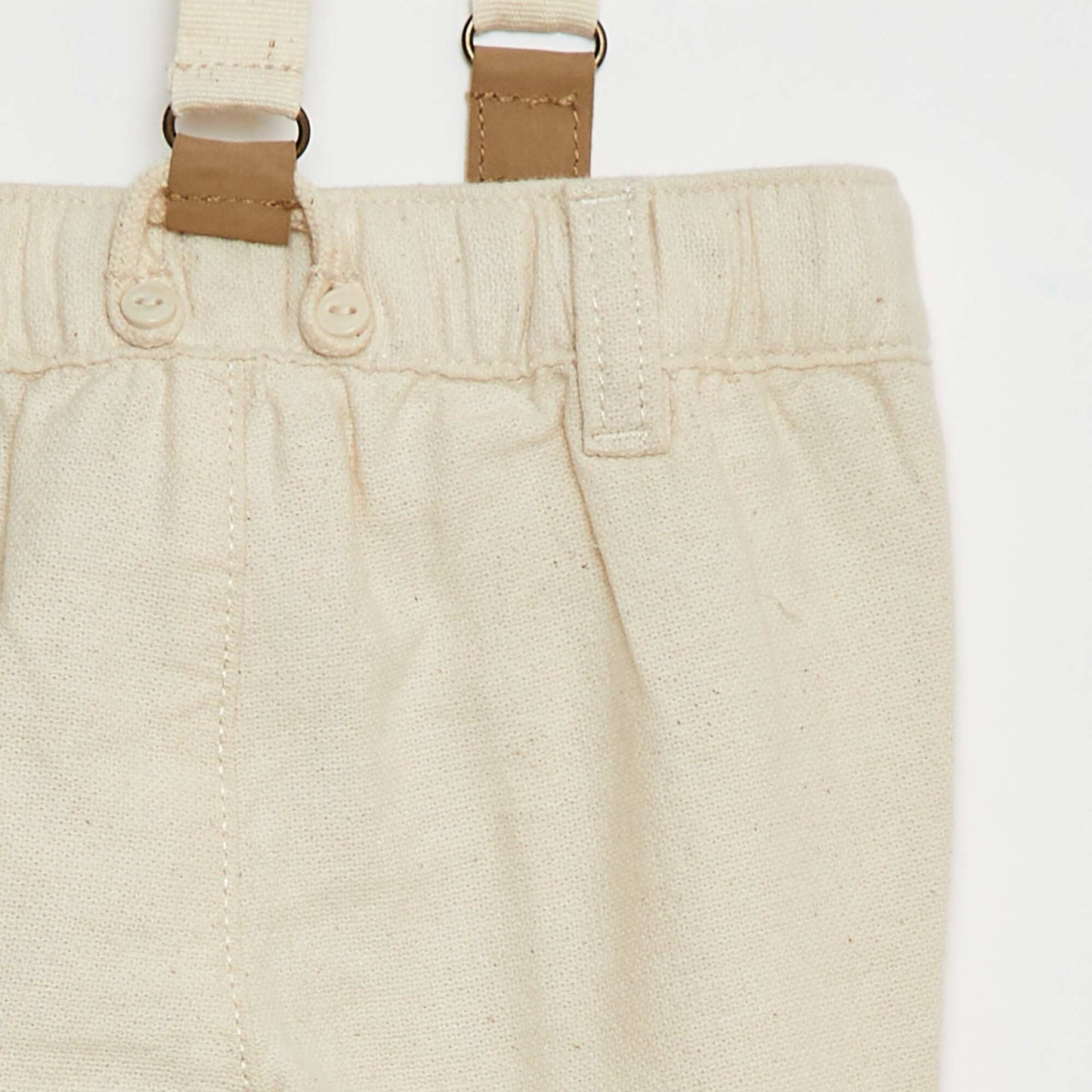 Trousers with braces WHITE