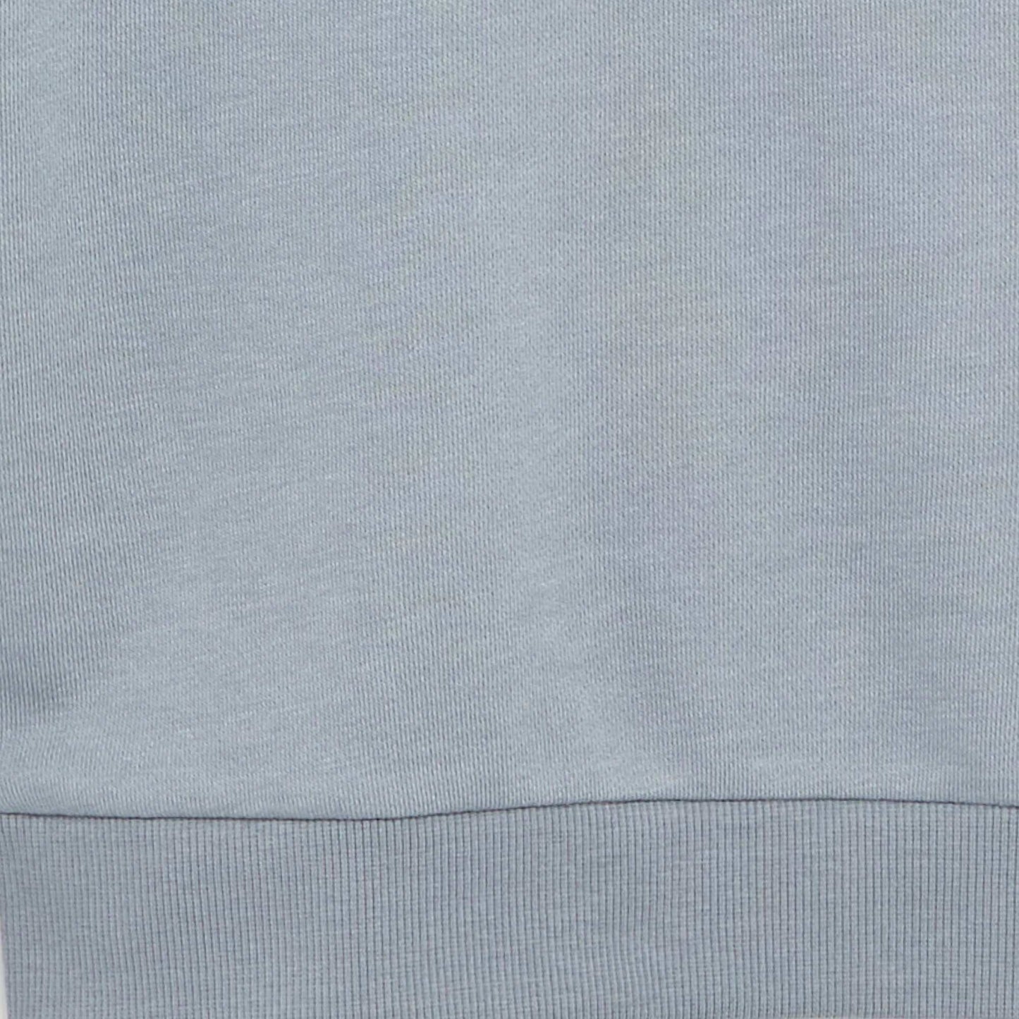 Plain French terry sweatshirt with round neck BLUE