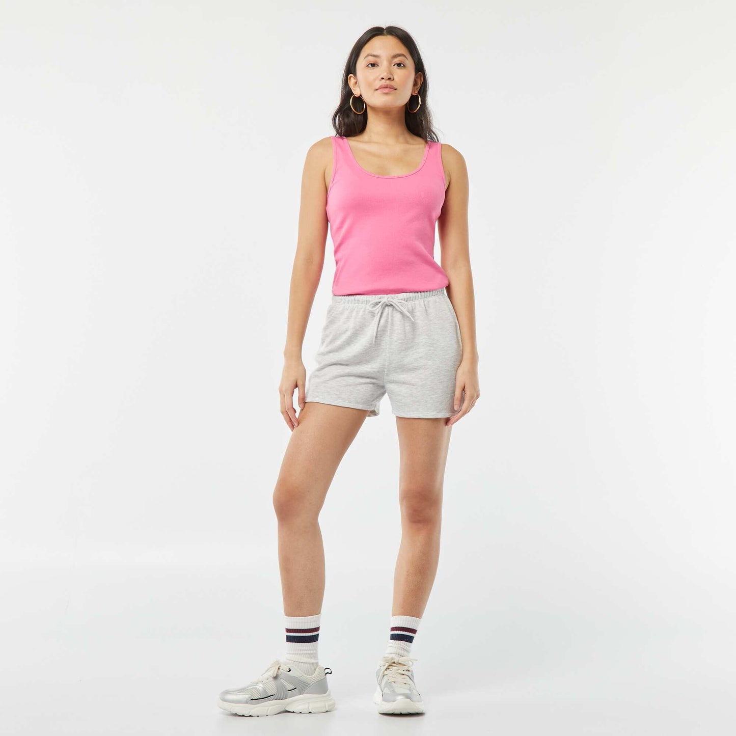 Sweatshirt fabric shorts GREY