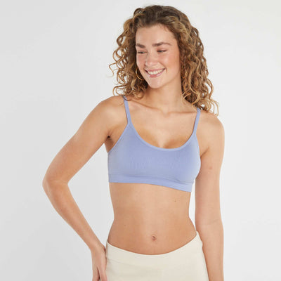 Pack of 2 ribbed bralettes BLUE
