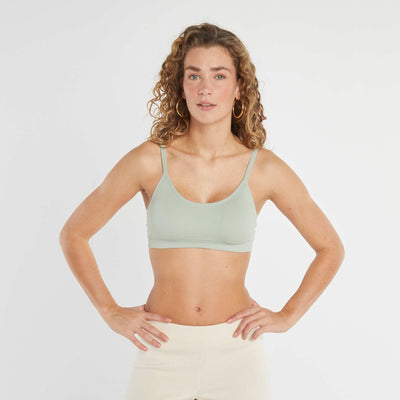 Pack of 2 ribbed bralettes BLUE