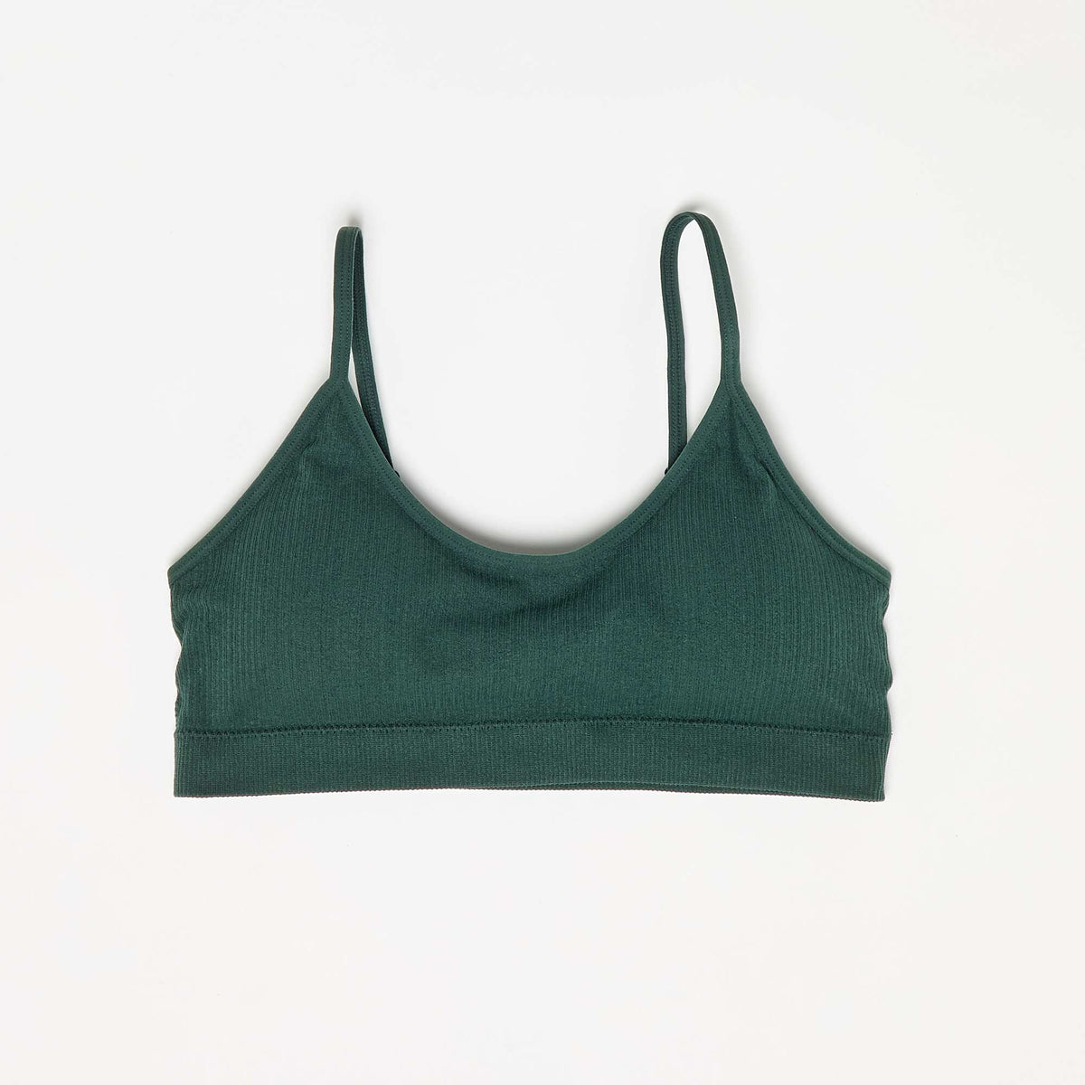 Pack of 2 ribbed bralettes GREEN