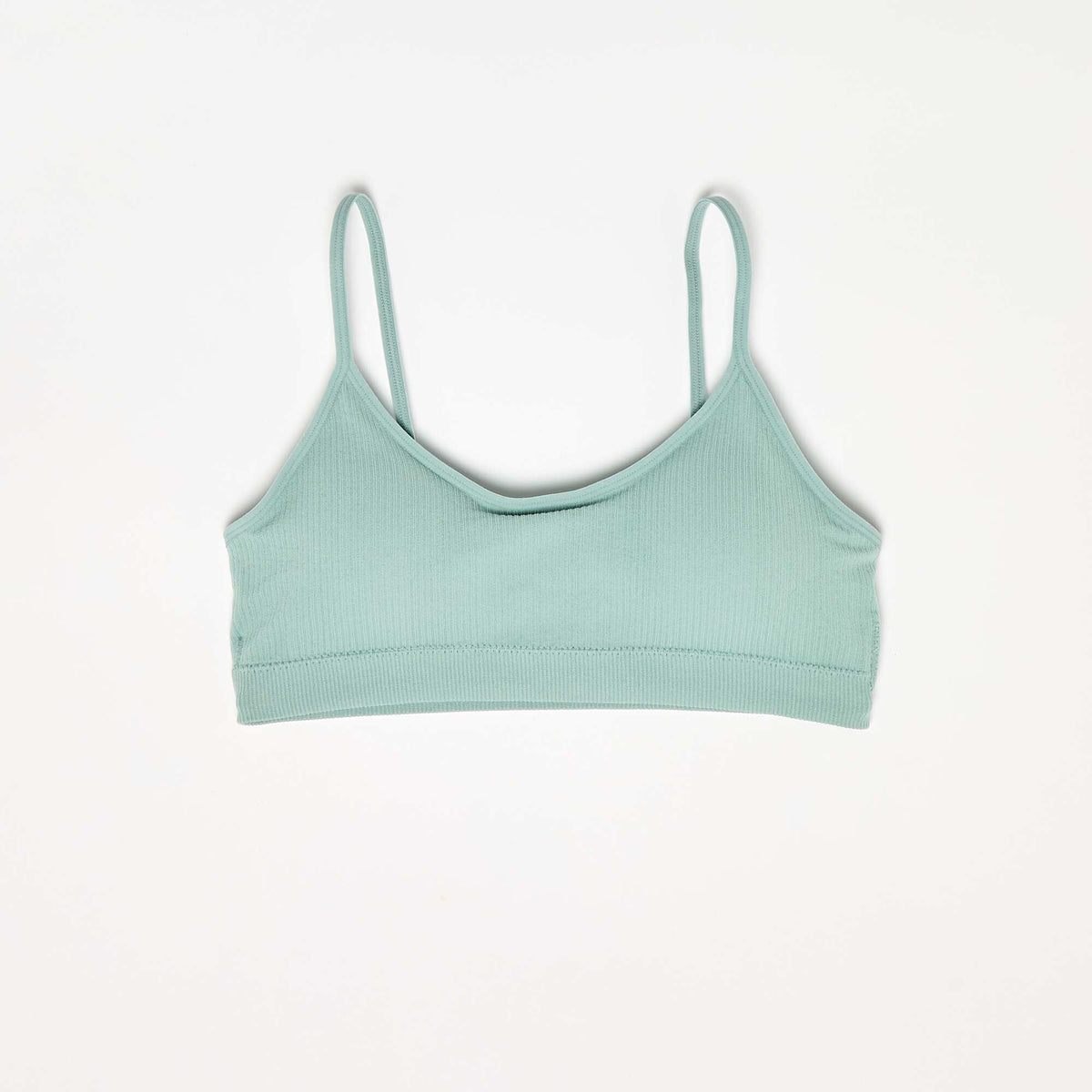 Pack of 2 ribbed bralettes GREEN