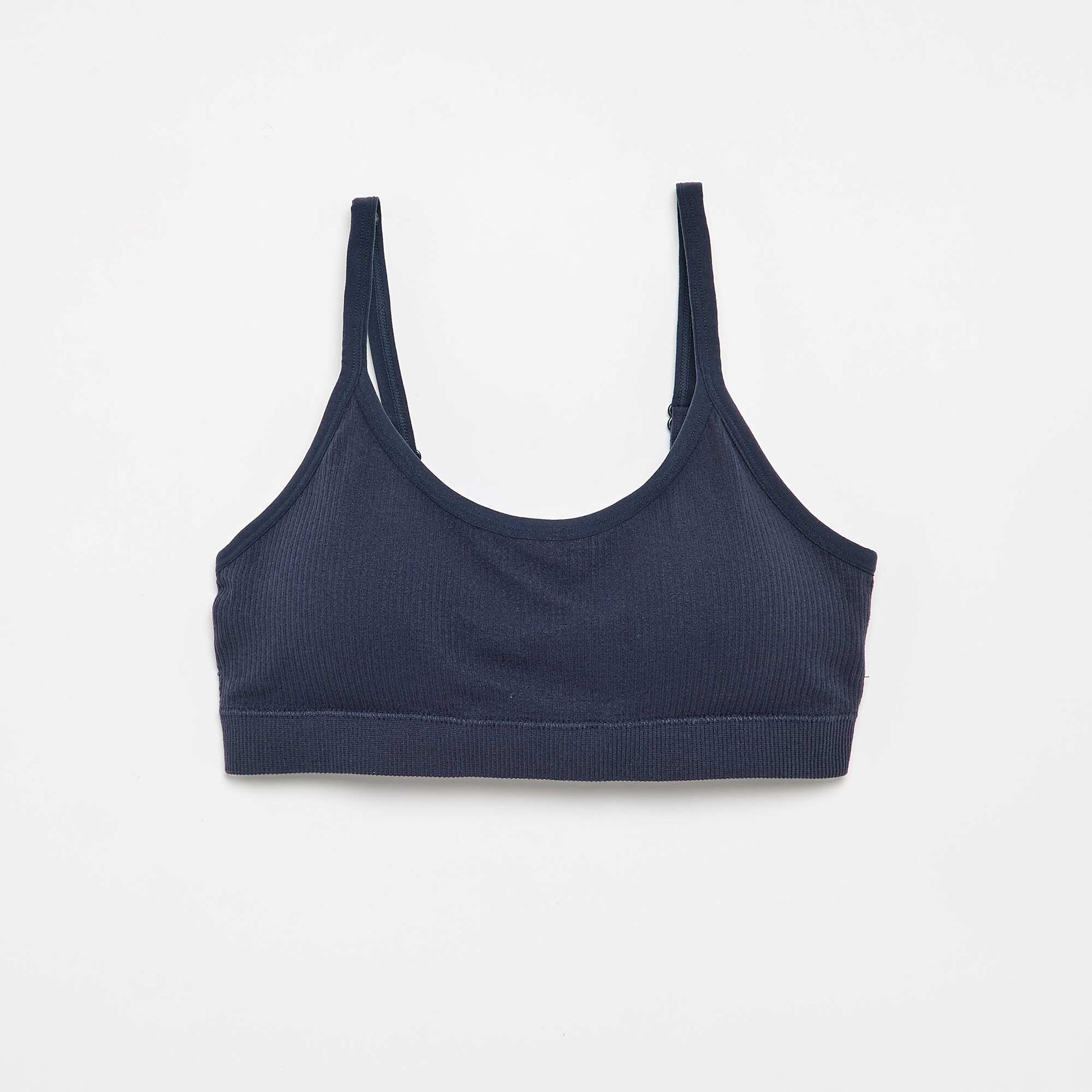 Pack of 2 ribbed bralettes GREY