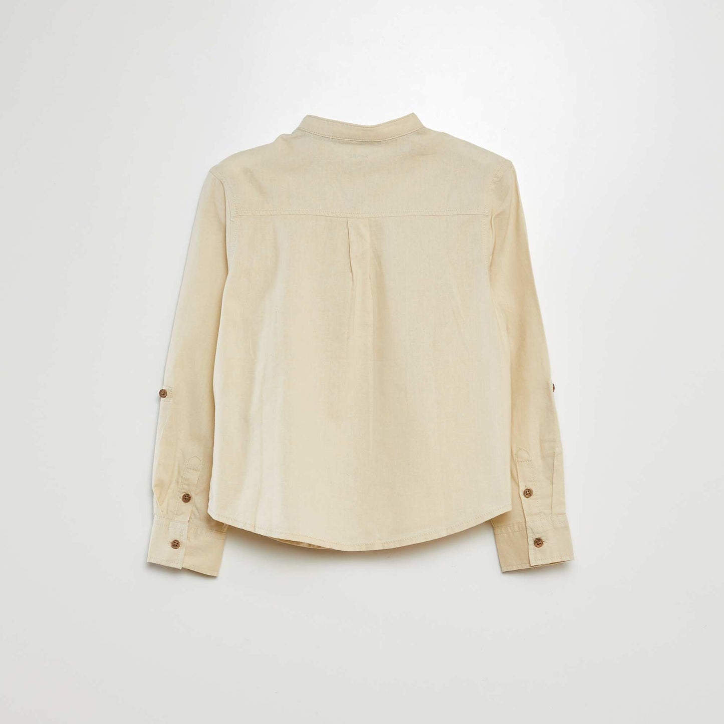 Linen-blend shirt BEIGE
