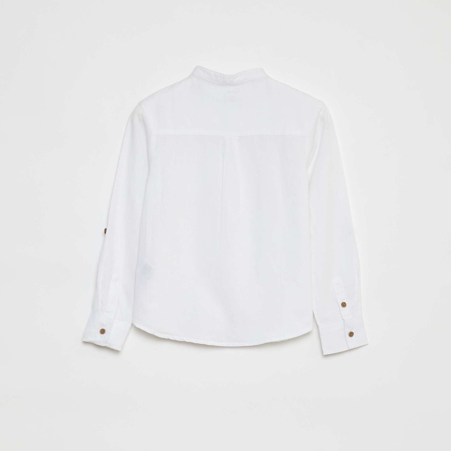Linen-blend shirt WHITE