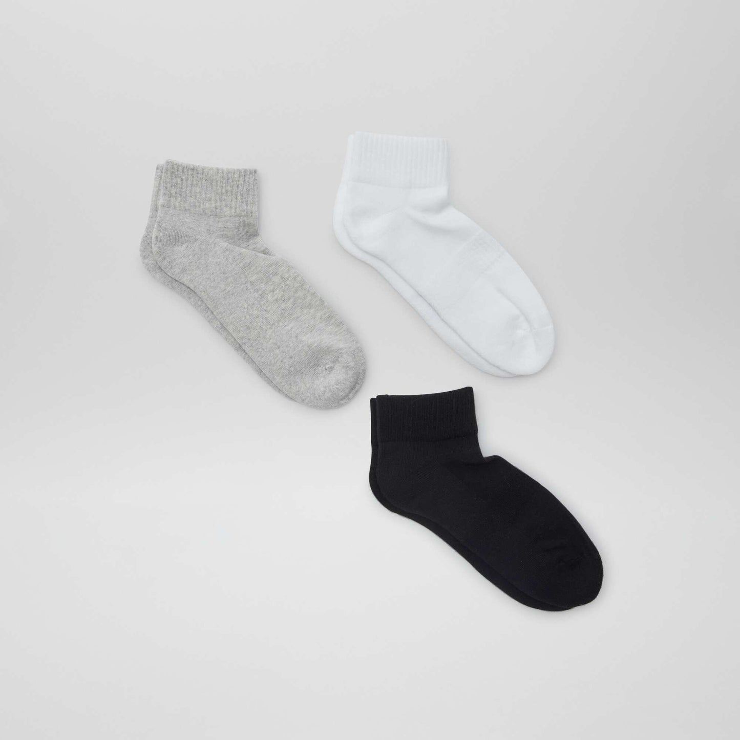 Pack of 3 pairs of ankle socks GREY