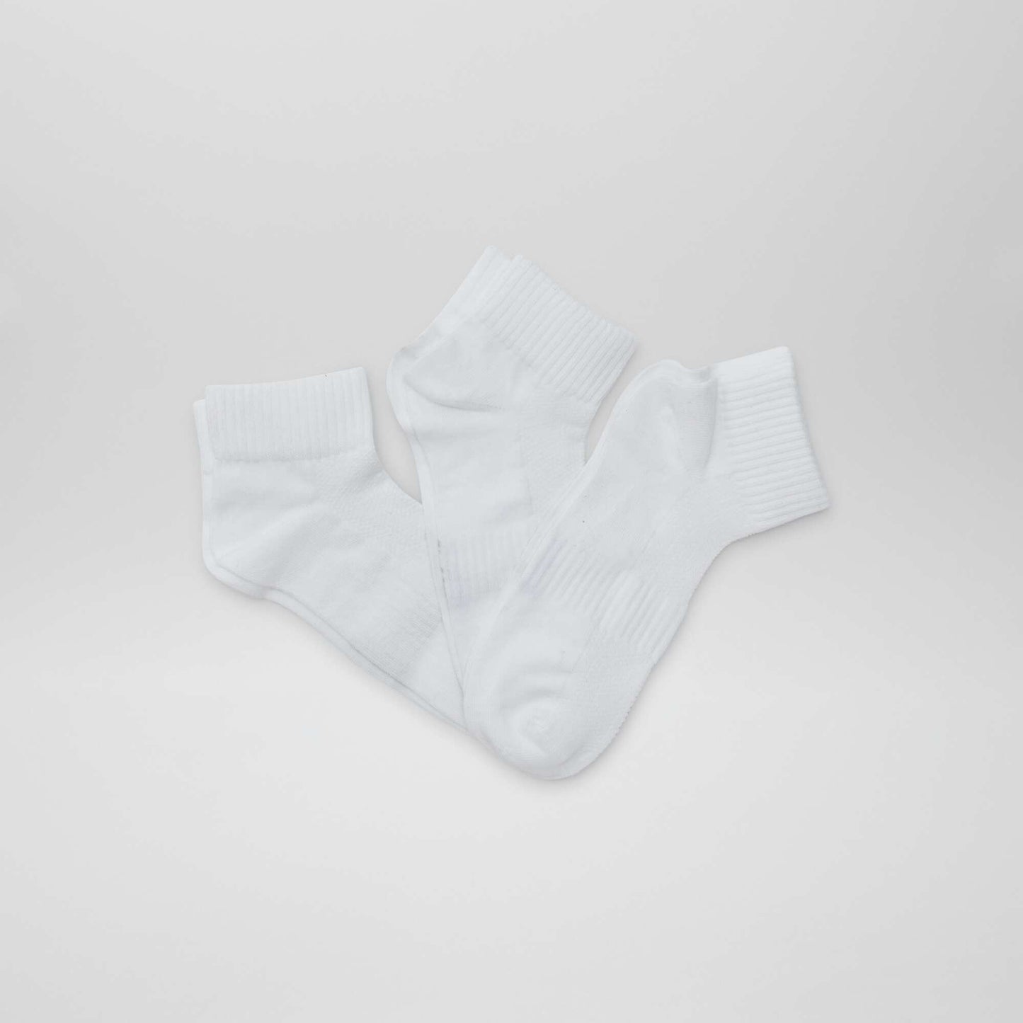 Pack of 3 pairs of sports socks WHITE
