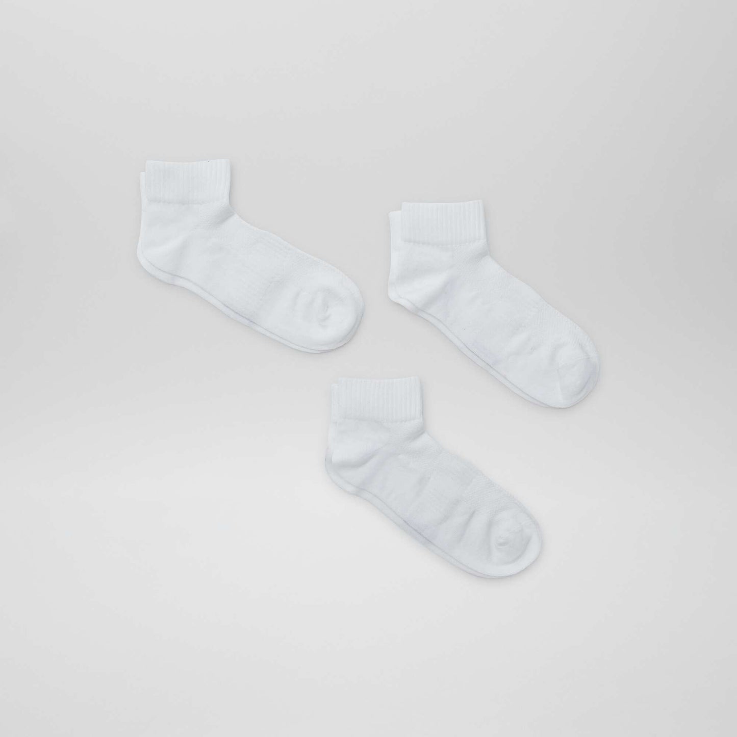 Pack of 3 pairs of sports socks WHITE