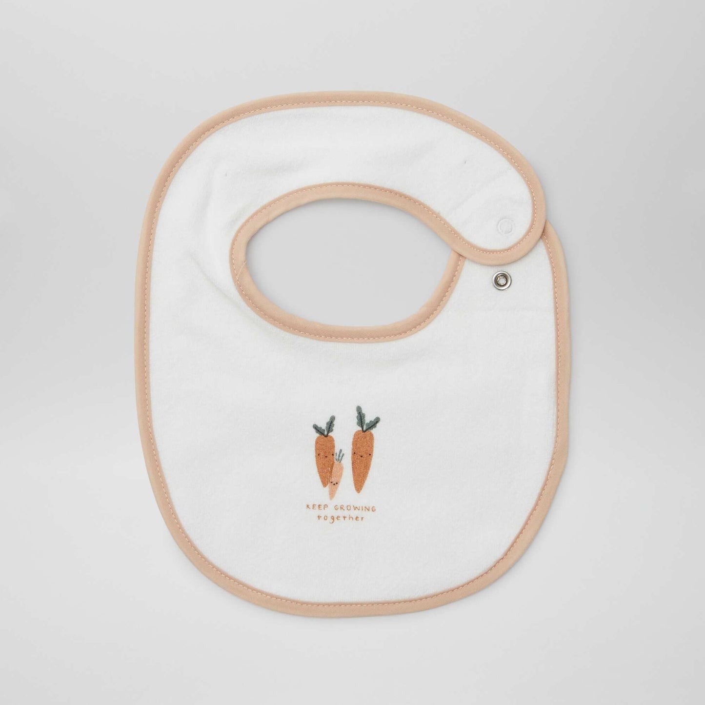 5 bibs with decorative prints and press-stud fastening BROWN