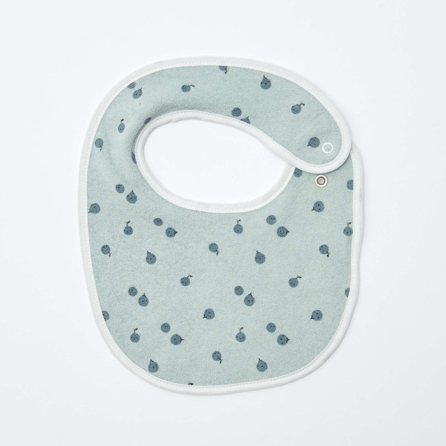 5 bibs with decorative prints and press-stud fastening BLUE