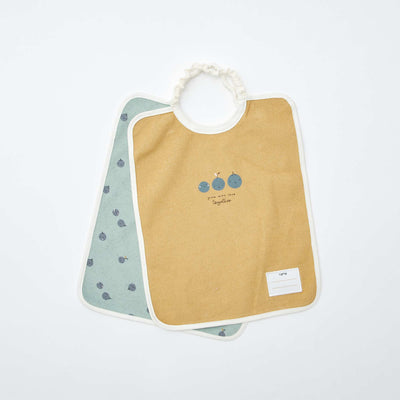 Pack of 2 bibs with elasticated neck GREEN