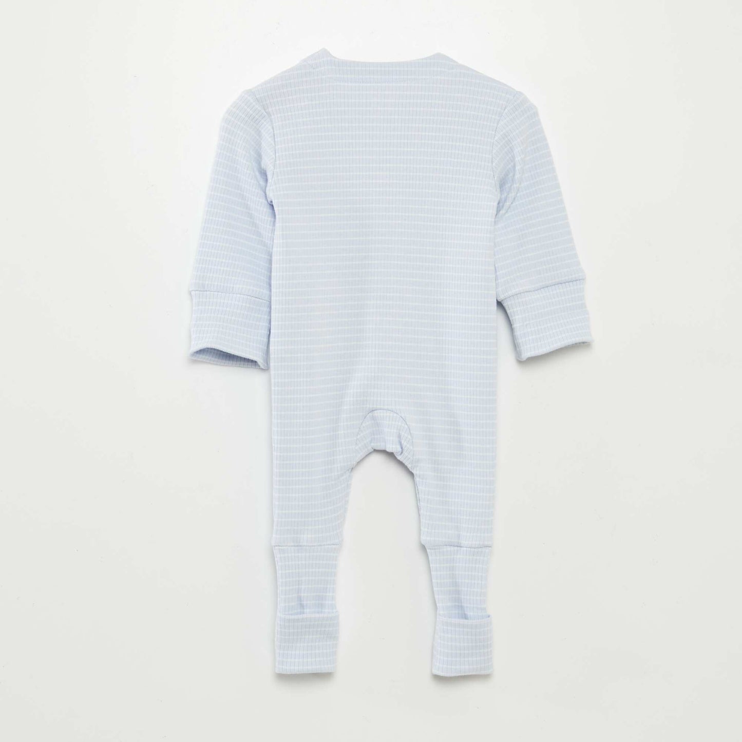 Striped grow-with-baby sleepsuit BLUE