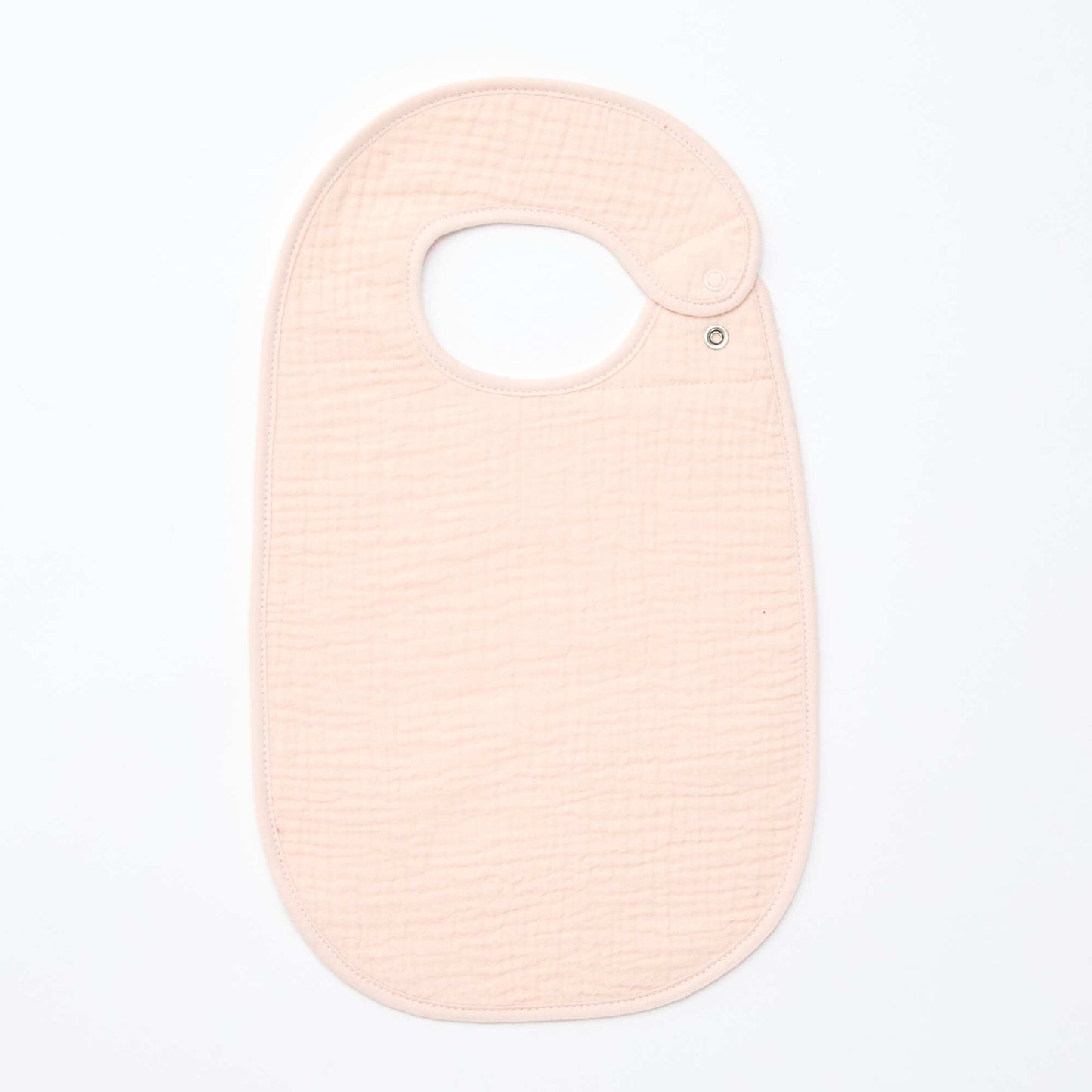 Set of 3 cotton gauze bibs with terry lining PINK
