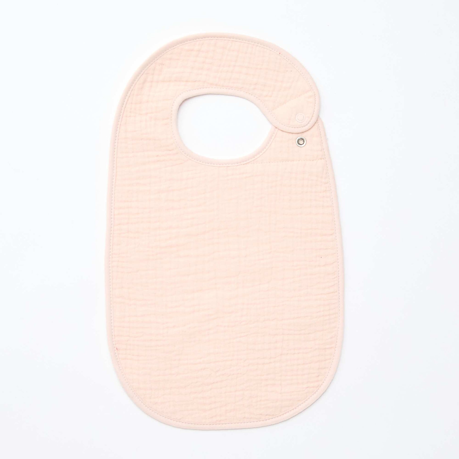 Set of 3 cotton gauze bibs with terry lining PINK