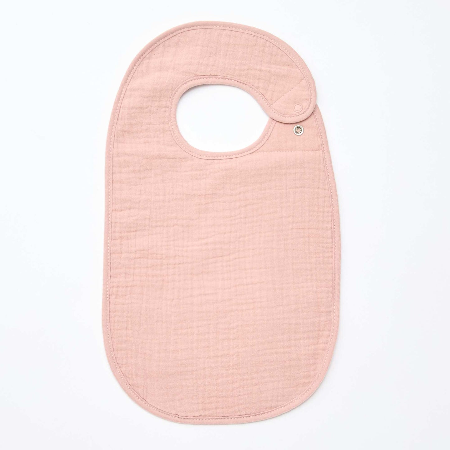 Set of 3 cotton gauze bibs with terry lining PINK