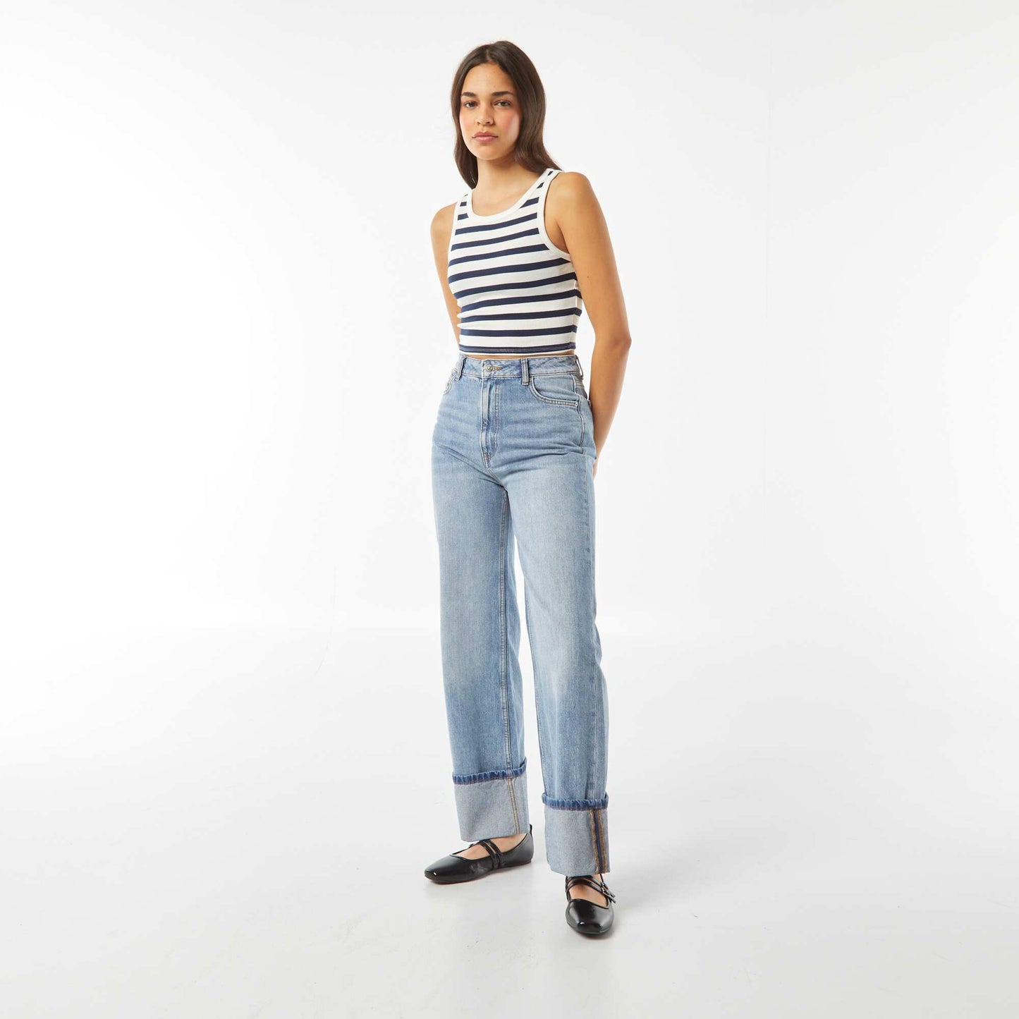 Vest top with cutaway arms WHITE