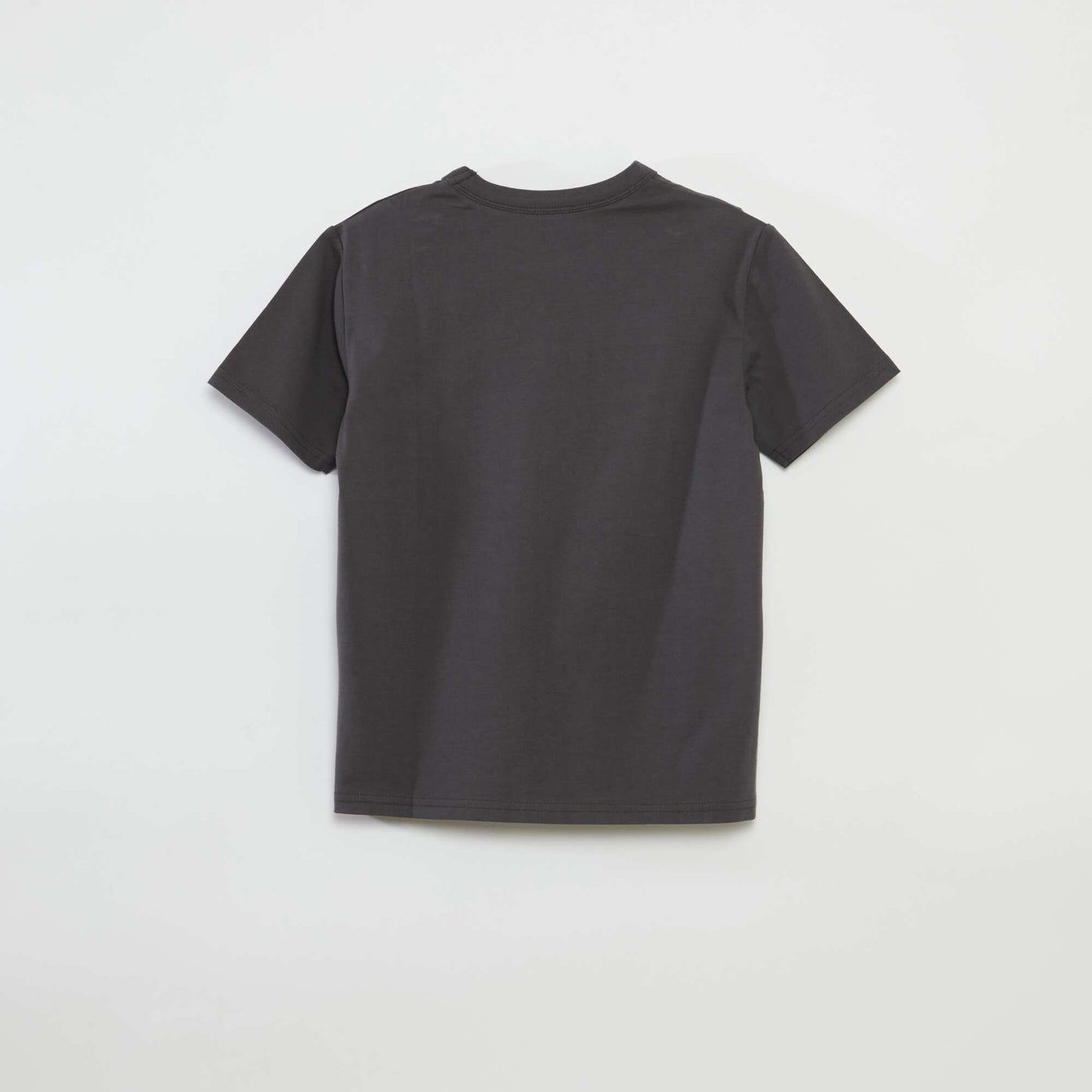 Basic short-sleeved T-shirt with round neck GREY