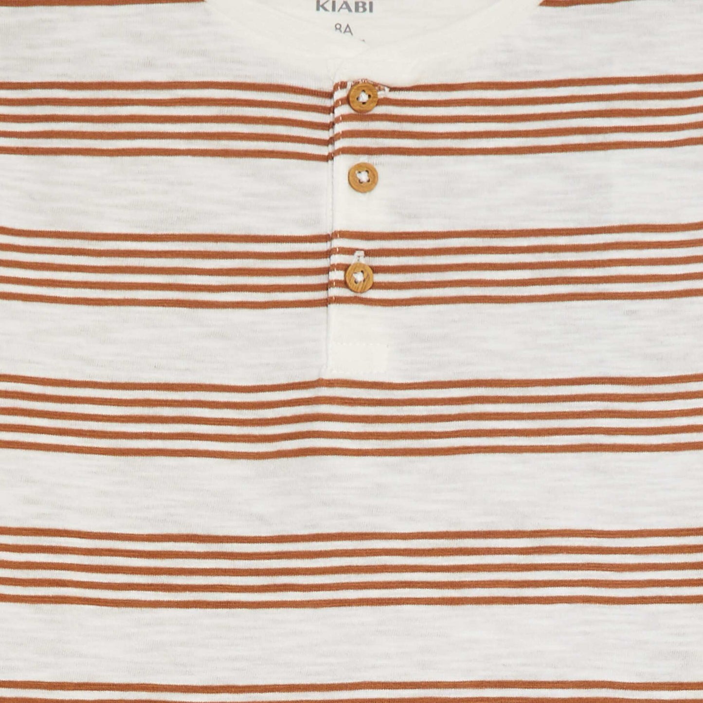 Polo shirt with henley collar BROWN