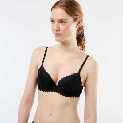 Lace Push-Up Bra BLACK