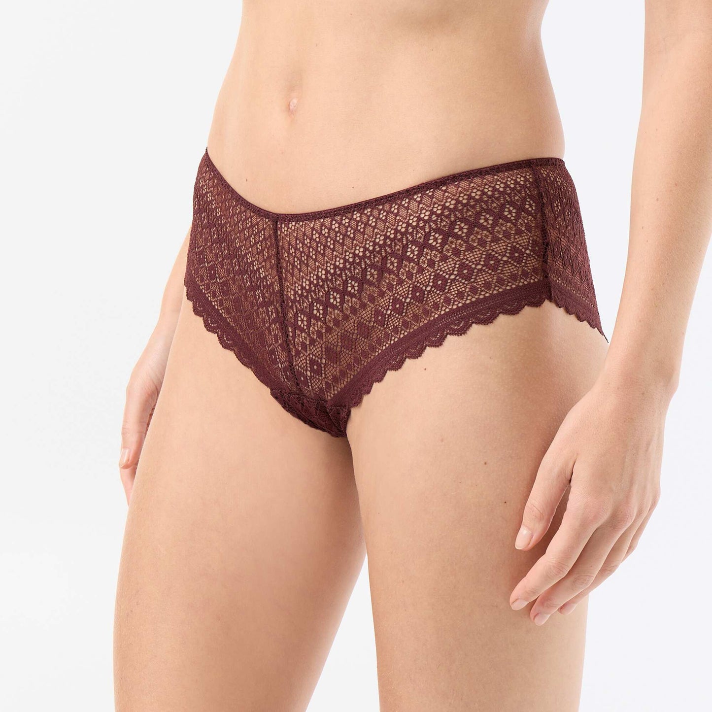 Lace shorty BROWN