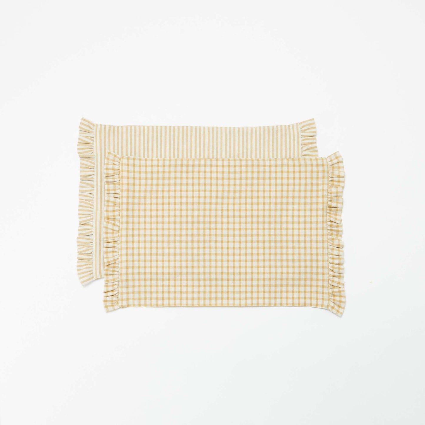 Set of 2 Placemats (32x45 cm) with Ruffles YELLOW