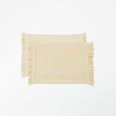 Set of 2 Placemats (32x45 cm) with Ruffles YELLOW