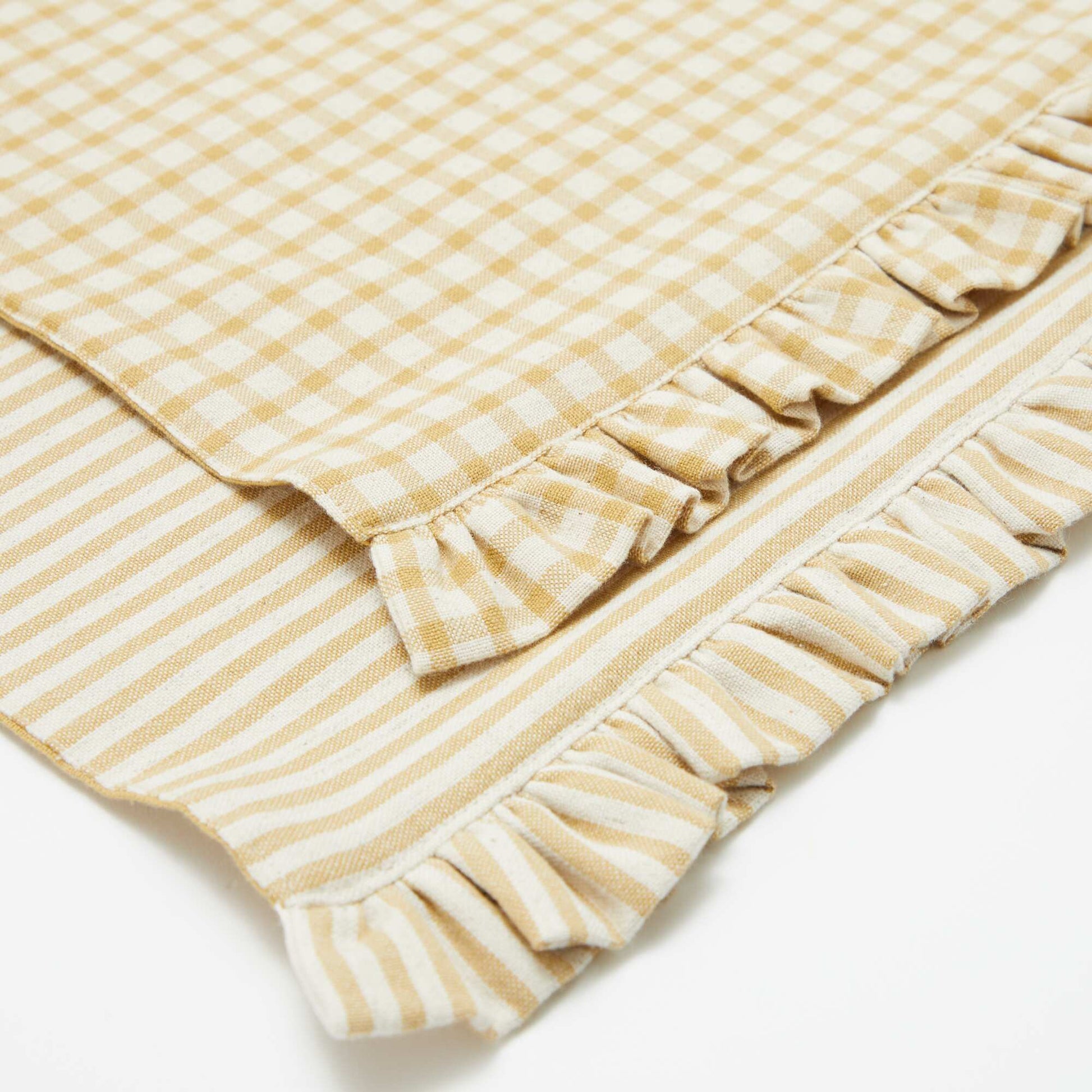 Set of 2 Placemats (32x45 cm) with Ruffles YELLOW