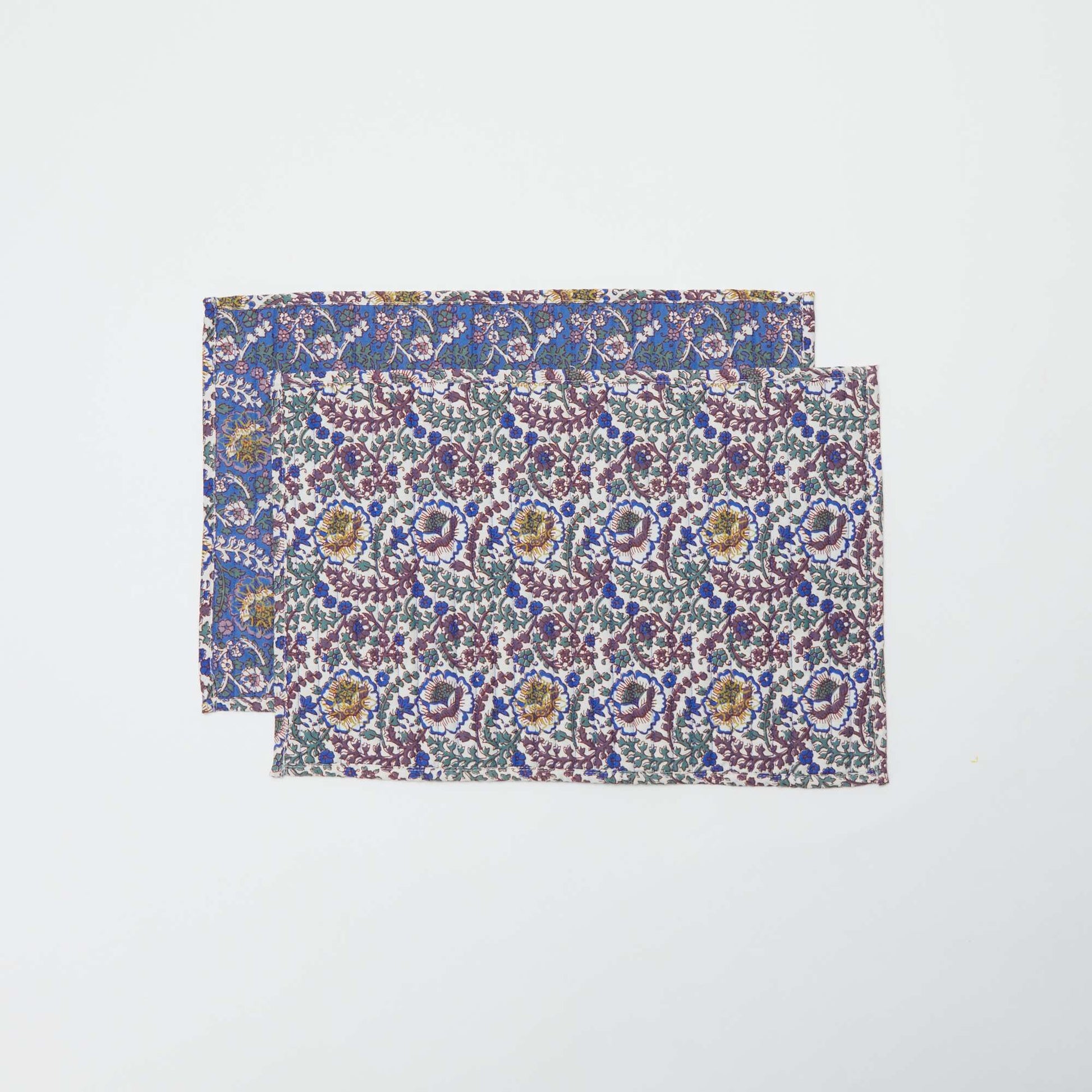 Set of 2 Floral Placemats (32x45 cm) - Kiabi Home BLUE