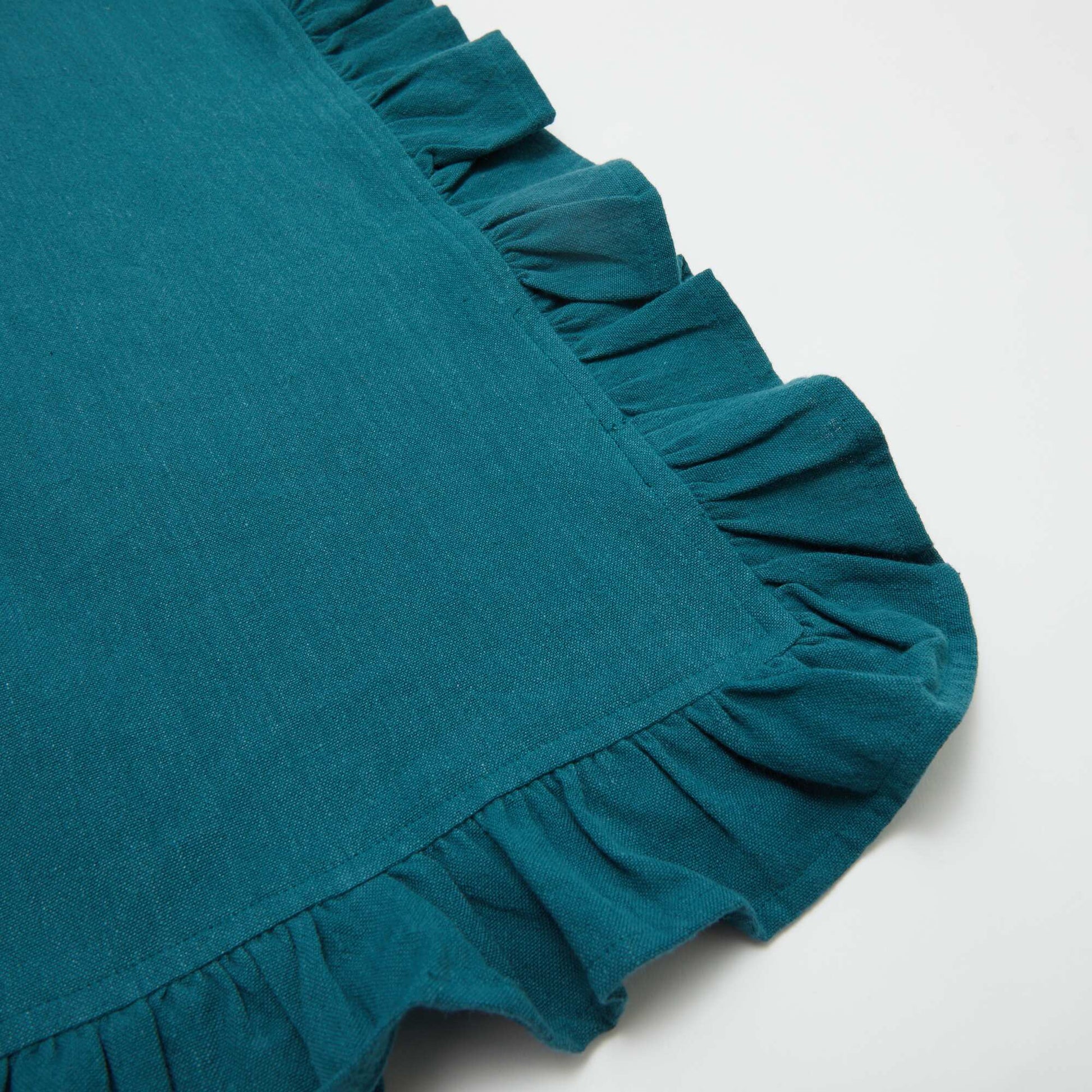 Ruffled Tablecloth (150 x 250 cm) BLUE