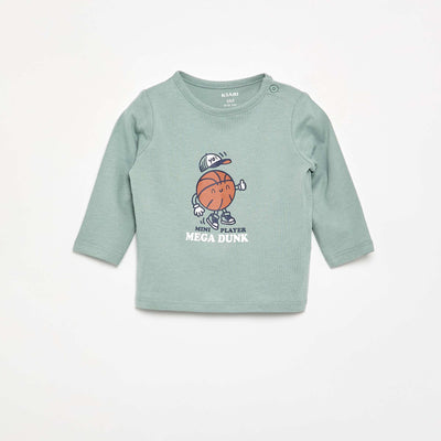 Long-sleeved T-shirt with fun design BLUE
