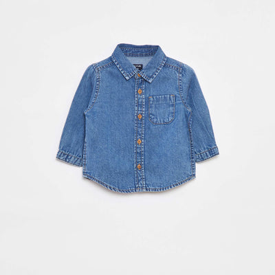 Regular-fit denim shirt BLUE