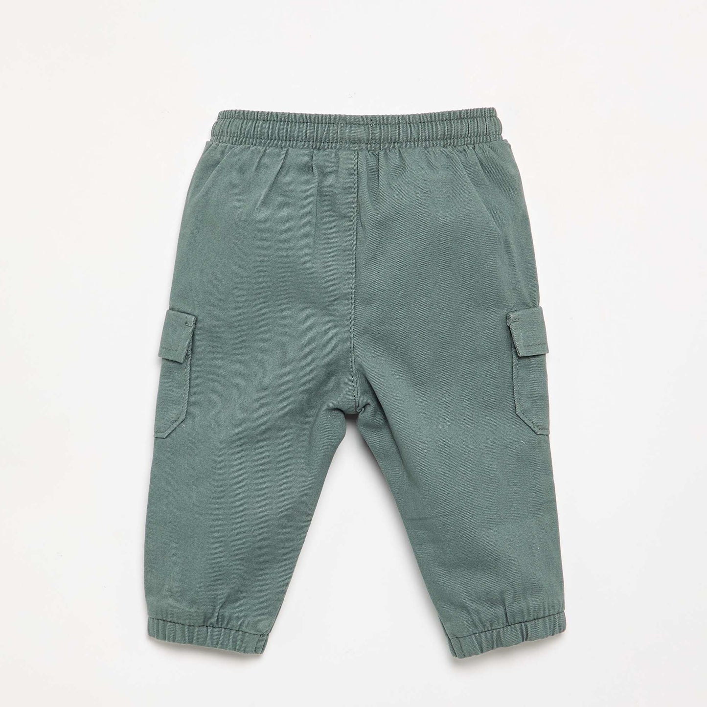 Twill jogger trousers with flap pockets GREEN