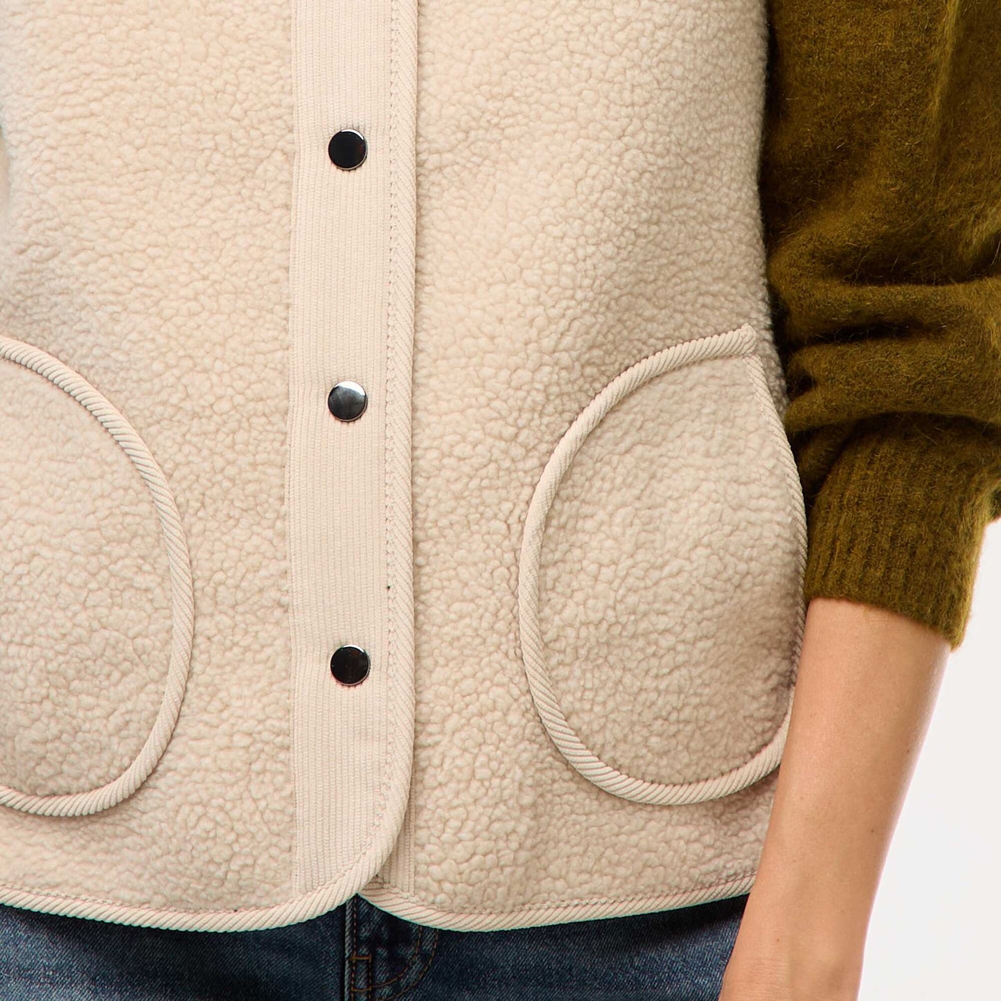 Sleeveless Sherpa Vest BEIGE