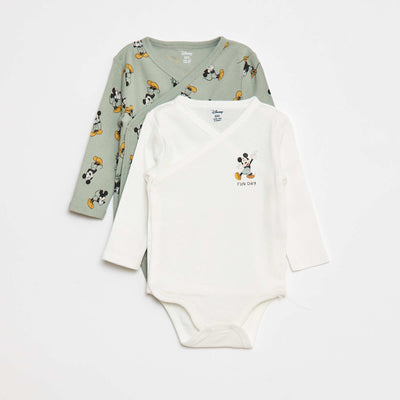 2-Pack of 'Disney' 'Mickey' Bodysuits GREEN