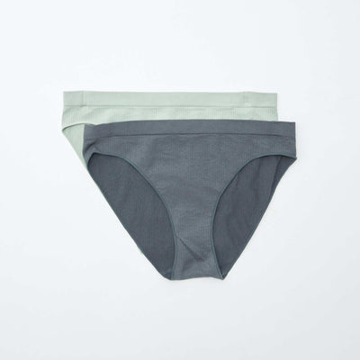 Pack of 2 pairs of plain briefs GREEN