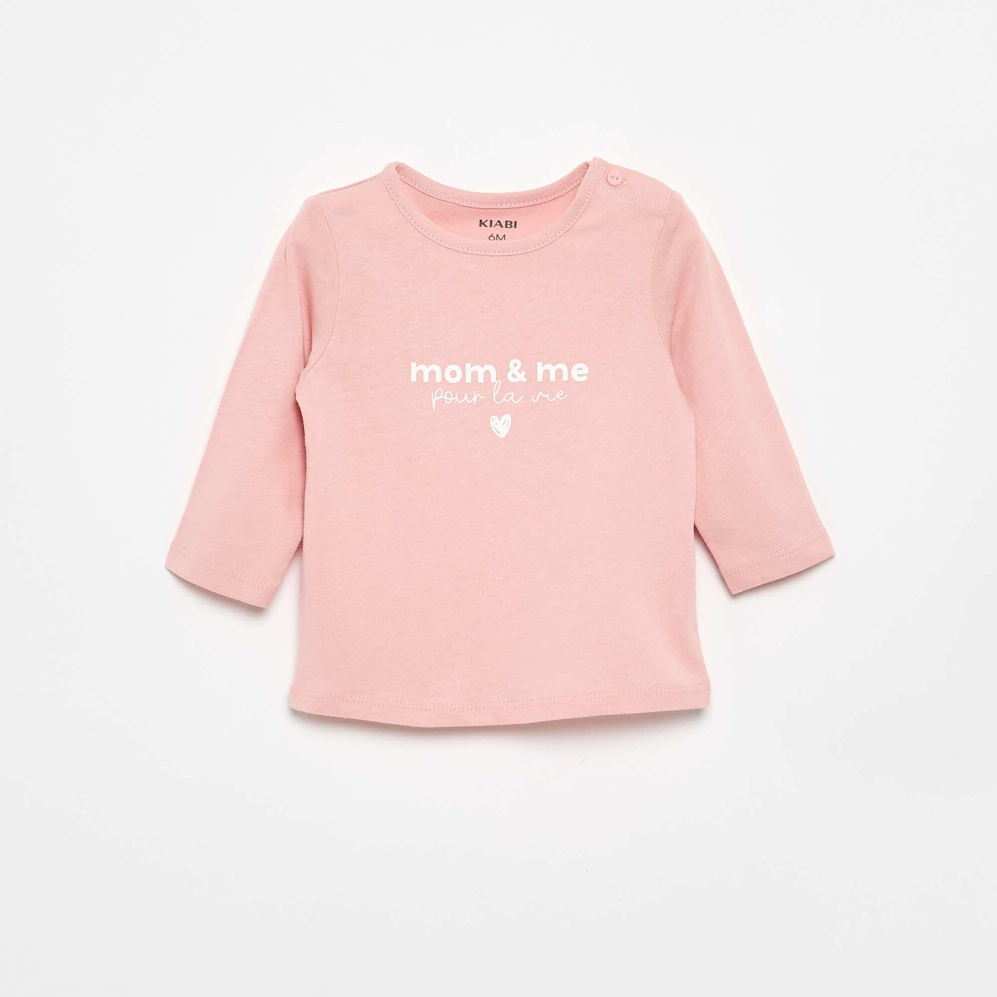 Long-sleeved T-shirt with print PINK
